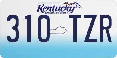 KY license plate 310TZR