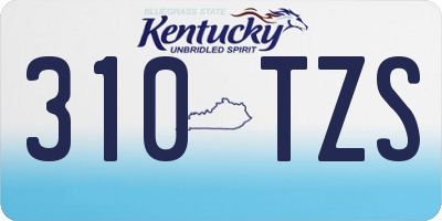 KY license plate 310TZS