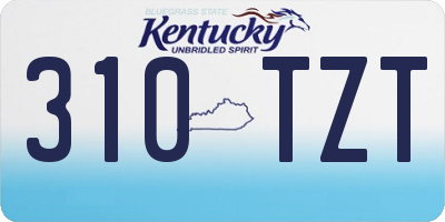 KY license plate 310TZT