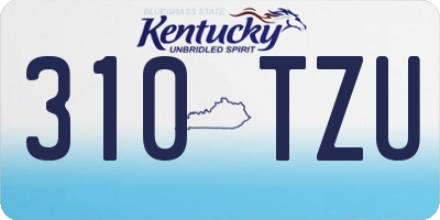 KY license plate 310TZU