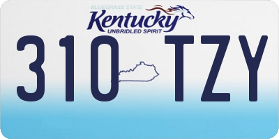 KY license plate 310TZY
