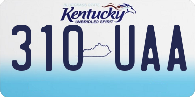KY license plate 310UAA
