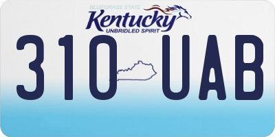 KY license plate 310UAB