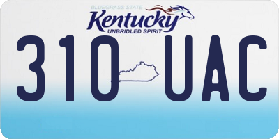 KY license plate 310UAC