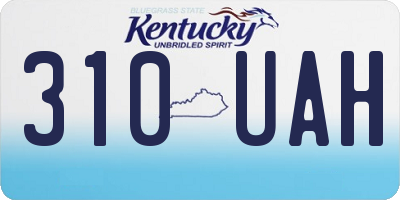 KY license plate 310UAH
