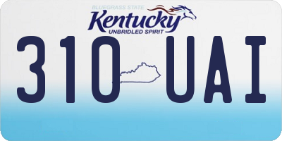 KY license plate 310UAI