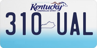 KY license plate 310UAL