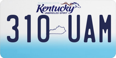 KY license plate 310UAM