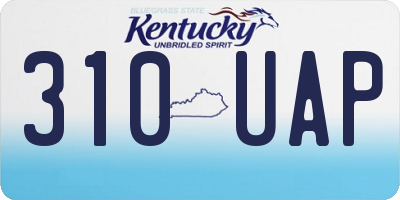 KY license plate 310UAP