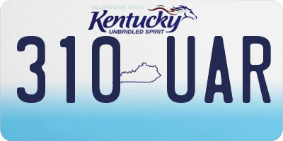 KY license plate 310UAR