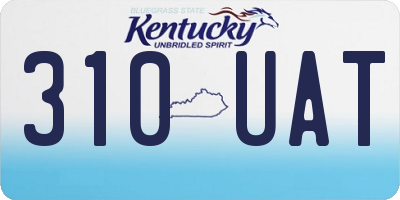 KY license plate 310UAT
