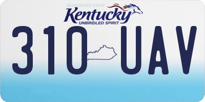 KY license plate 310UAV