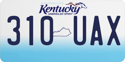KY license plate 310UAX