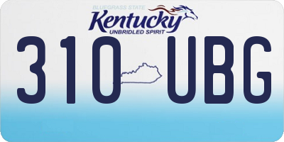 KY license plate 310UBG