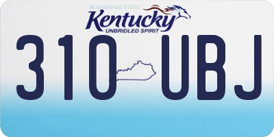 KY license plate 310UBJ