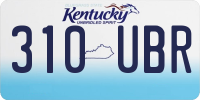 KY license plate 310UBR