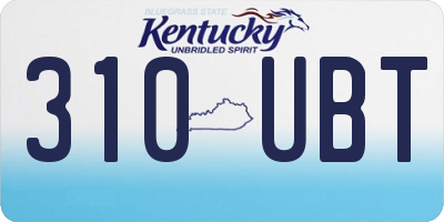 KY license plate 310UBT