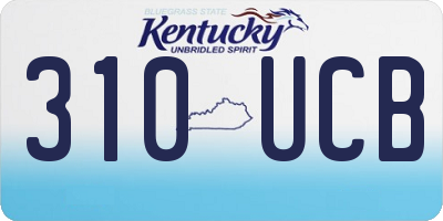 KY license plate 310UCB