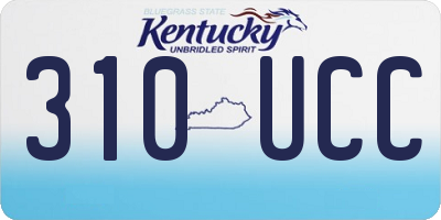 KY license plate 310UCC