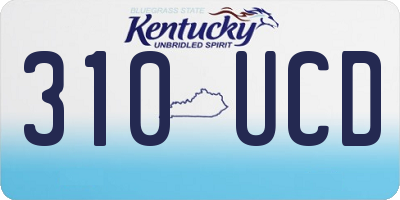 KY license plate 310UCD