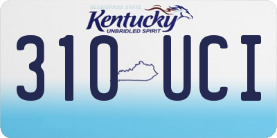 KY license plate 310UCI