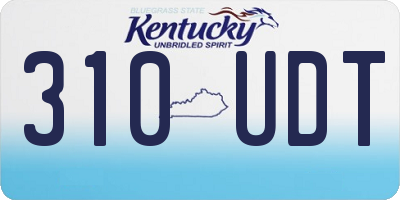 KY license plate 310UDT