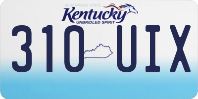 KY license plate 310UIX