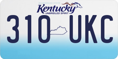 KY license plate 310UKC