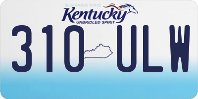 KY license plate 310ULW