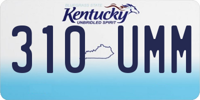 KY license plate 310UMM