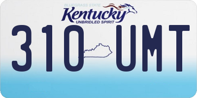 KY license plate 310UMT