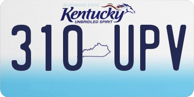 KY license plate 310UPV