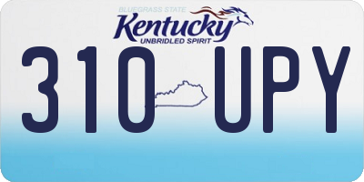 KY license plate 310UPY