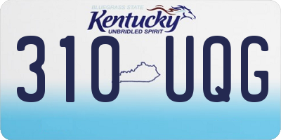 KY license plate 310UQG