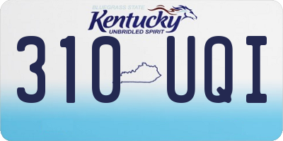 KY license plate 310UQI