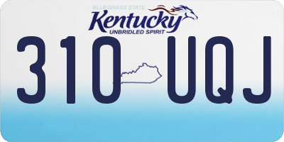 KY license plate 310UQJ