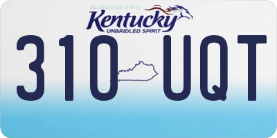 KY license plate 310UQT