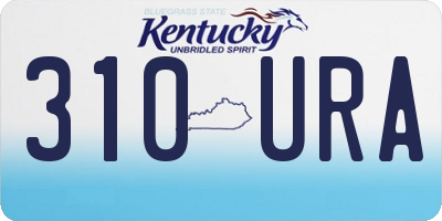 KY license plate 310URA
