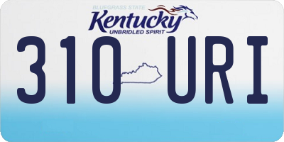 KY license plate 310URI