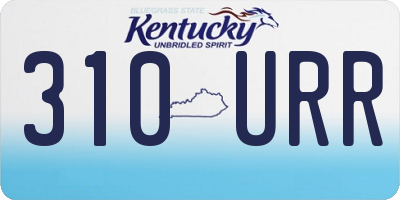 KY license plate 310URR
