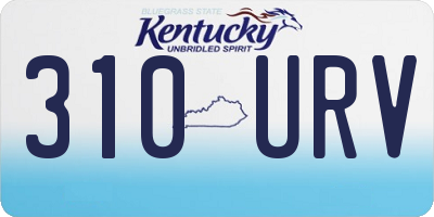 KY license plate 310URV
