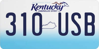 KY license plate 310USB