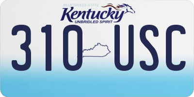 KY license plate 310USC