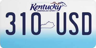 KY license plate 310USD