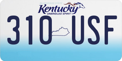 KY license plate 310USF