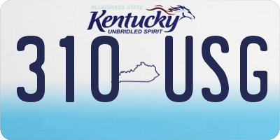 KY license plate 310USG