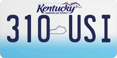 KY license plate 310USI