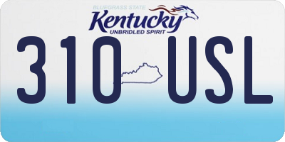 KY license plate 310USL