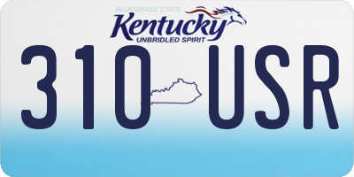 KY license plate 310USR
