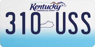 KY license plate 310USS